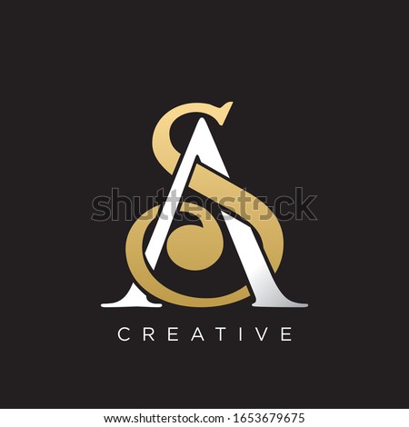 sa logo design luxury icon
