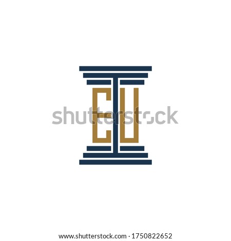 eu logo design vector icon