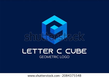 Letter C Cube Logo : Suitable for Company Theme, Construction Theme, Technology Theme, Initial Theme, Infographics and Other Graphic Related Assets.