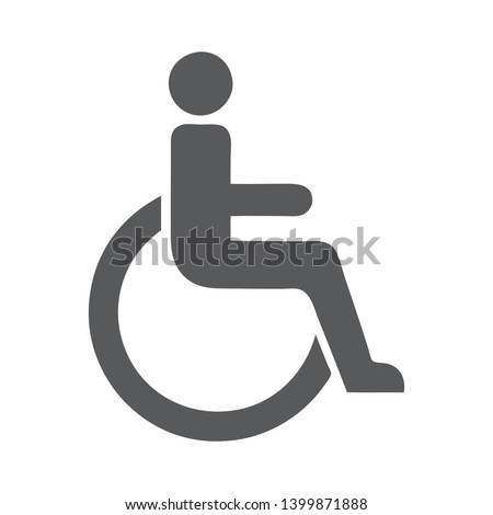 Wheelchair Handicap Disabled - Vector Icon Illustration Stock foto © 
