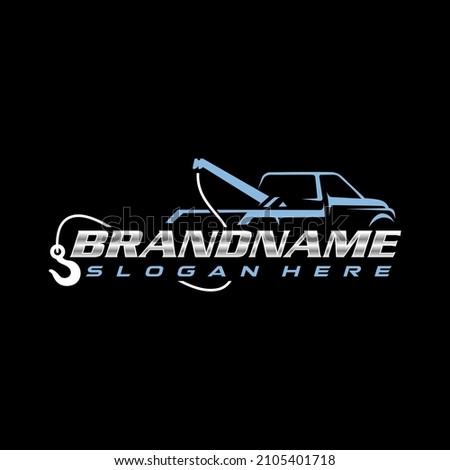 towing logo template, cool logo for automotive company Stock foto © 