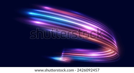 Abstract high speed light background. Futuristic digital technology concept, big data, network connection, AI, communication. Pattern for banner, poster, website. Vector eps10.