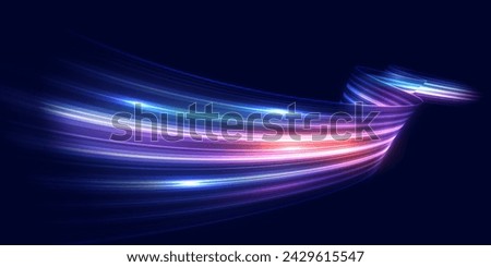 Abstract high speed light background. Futuristic digital technology concept, big data, network connection, AI, communication. Pattern for banner, poster, website. Vector eps10.