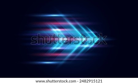 Modern abstract high-speed movement. Colorful dynamic motion on blue background. Movement technology pattern for banner or poster design background concept.