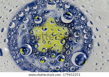 water drop and star-mark background