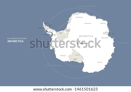 graphic vector map of antarctica.
antarctica map. world map. 