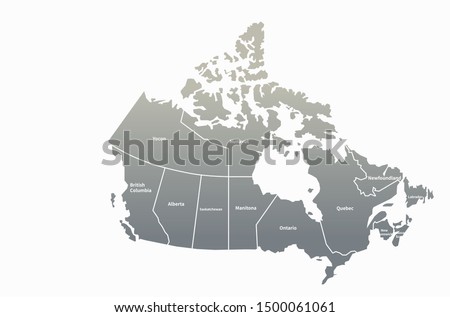 canada. north america country map. graphic vector of canada map. detailed.

