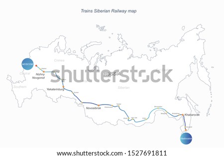 russia map. vector of siberian train railway map.
russian railway graphic map.
