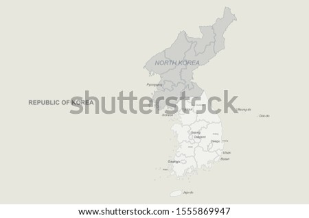 korea map. south korea vector map. simple infographic vector of korean peninsula.
