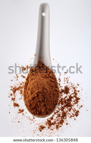 Close up of the ground spices -cinnamon