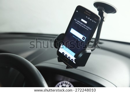 Kuala Lumpur, Malaysia 9th April 2015, Uber is smartphone app-based transportation network