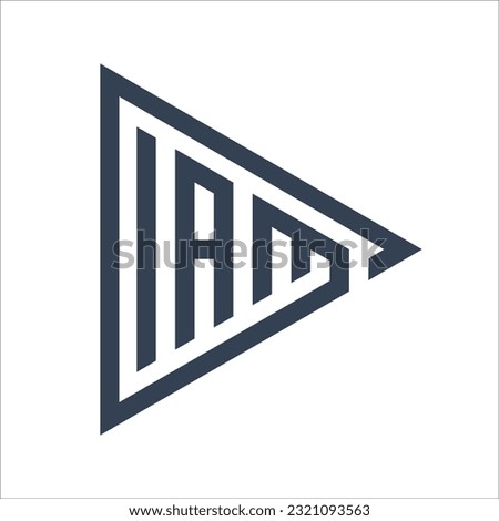 monogram logo design template vector
