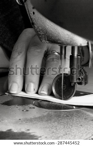 NAPLES - DECEMBER 17, 2013: a traditional laboratory for the production of shoes in Materdei, Naples