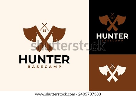 Hunter Basecamp Hunting Wilderness Logo Design