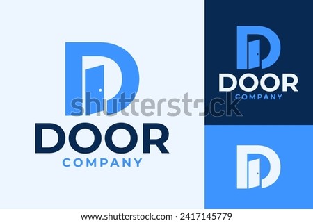 Letter D Door Architect Business Company Logo Design