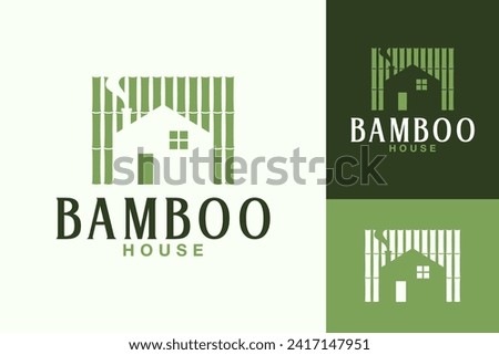 Asian Bamboo House Wood Forest Logo Design