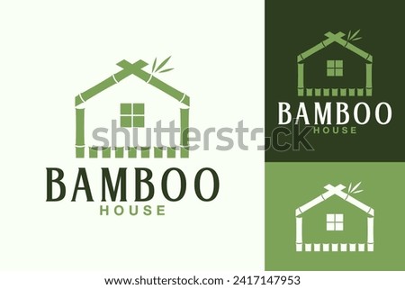 Asian Bamboo House Wood Forest Logo Design