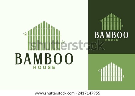 Asian Bamboo House Wood Forest Logo Design