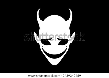Demon Evil Smile Face Head Vector Logo Design