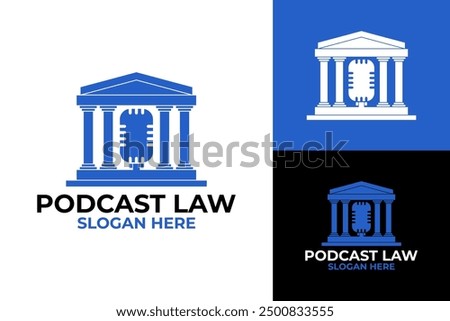 Court Law Podcast Logo Design