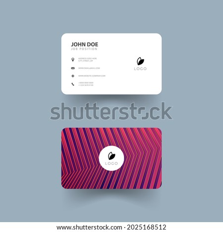 design of business card with abstract shapes