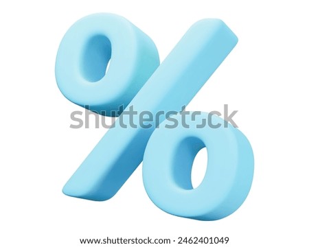 3d sign mint - blue color percent discount on isolated background. Voucher gift. Stock vector illustration on isolated background.	