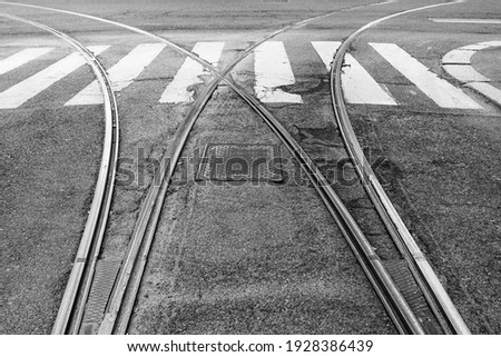 Similar – Image, Stock Photo old tram (line 2) in Budapest, Hungary