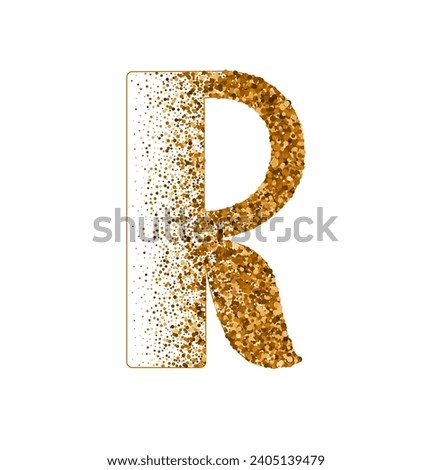 Similar – Foto Bild Goldenes Alphabet Buchstaben mit grünen und goldenen Aquarell tropischen Blättern verziert isoliert