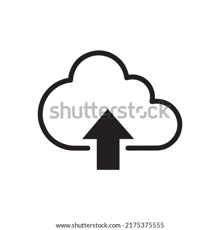 Pictogram of cloud with upload arrow