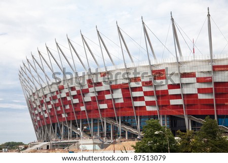 WARSAW - JULY 24 : Premiere presentation of the stadium during The Grand Open Day at the National Stadium on July 24, 2011 in Warsaw, Poland.