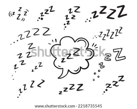 Zzz icon, sleep sign. Snoring symbol, zzzz pictogram, snore sign, sound vector illustration. Vector illustration
