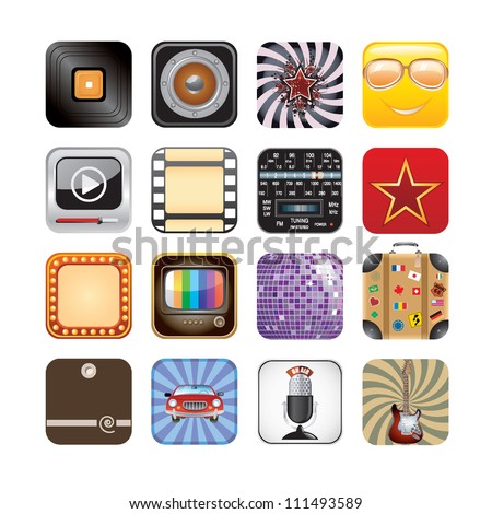 retro app icons