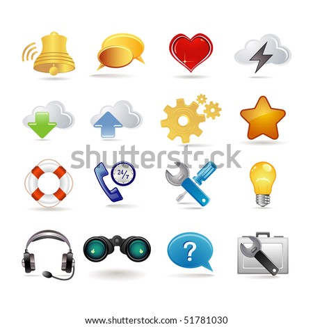 Network and universal icon set