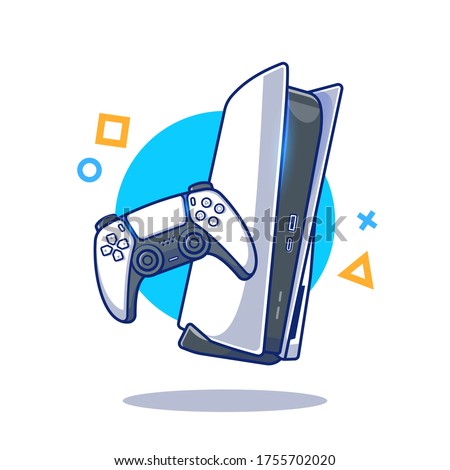 Game Console Controller Sport Vector Icon Illustration. Technology Game Icon Concept Isolated Premium Vector. Flat Cartoon Style 