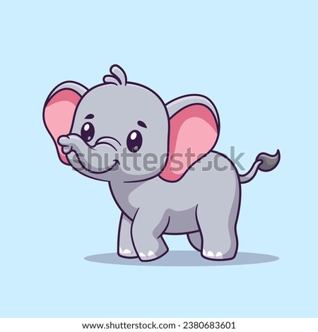 Cute Elephant Standing Cartoon Vector Icon Illustration.
Animal Nature Icon Concept Isolated Premium Vector. Flat
Cartoon Style