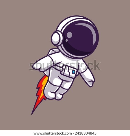 Cute Astronaut Flying with Rocket Jetpack Cartoon Vector
Icon Illustration. Science Technology Icon Concept Isolated
Premium Vector. Flat Cartoon Style