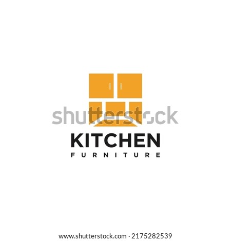 Kitchen set logo, Cooking set logo design vector