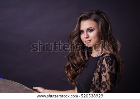 Brunette black lace dress spending superfluous Consider, that Brunette black lace dress you