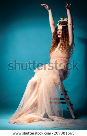 mystical woman, studio shot