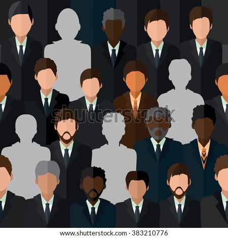 Vector  illustration or seamless background  . A men. Some depicted the silhouettes, it illustrates the social problems (viral infection, drug abuse, illiteracy, disease, unemployment and so on)