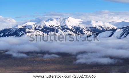 Image, Stock Photo Snowy mountains in Patagonia