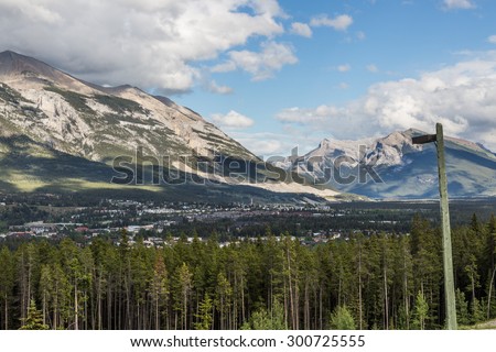 Canadian Landscape. The Canadian Rockies have numerous high peaks and ranges. Banff National Park