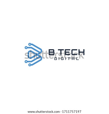 logo design modern sophisticated nuances of technology with the symbol letter B