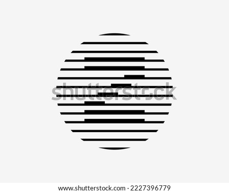 Letter Z Circle Linear Abstract Monogram Vector Logo Design