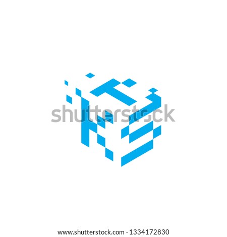 KTS logo design - block chain logo vector