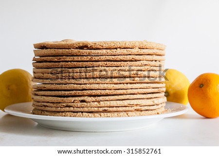 Shortcakes for honey cake