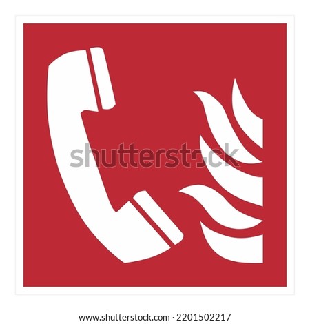 ISO 7010 Registered safety signs - Fire equipment fire action signs - Fire emergency telephone
