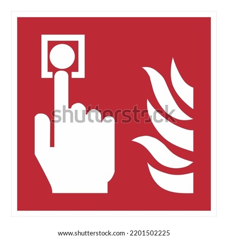 ISO 7010 Registered safety signs - Fire equipment fire action signs - Fire alarm call point