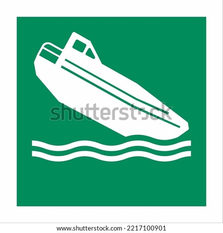 IMO SOLAS IMPA Sea Safety Sign Marking for Ship Boat Offshore Escape Route Free fall lifeboat