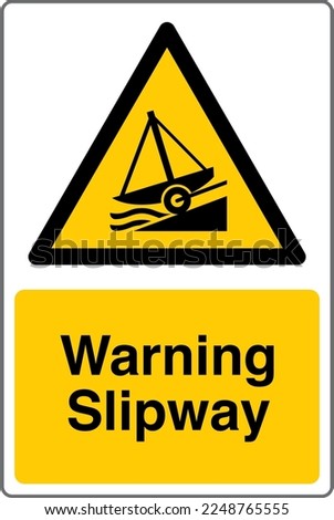 Safety Sign Marking Label Symbol Pictogram Standards Warning Slipway.